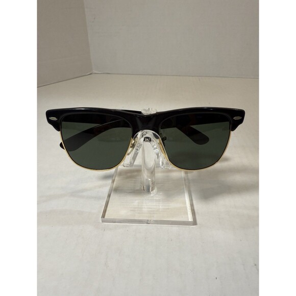B&L RAY-BAN USA WAYFARER MAX BLACK/GOLD VTG SUNGLASSES G-15 145mm,CASE,CLOTH,BAG - Picture 3 of 16